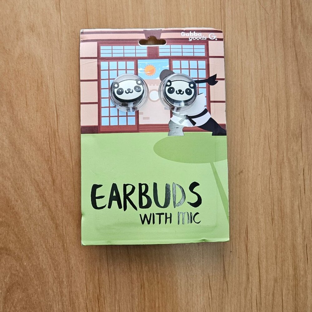 Gabba Goods Panda Earbuds w/ Mic